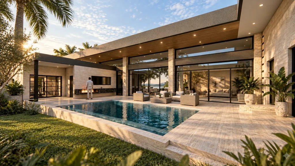 The Pretoria Courtyard Residence — pool courtyard and sheltered terrace